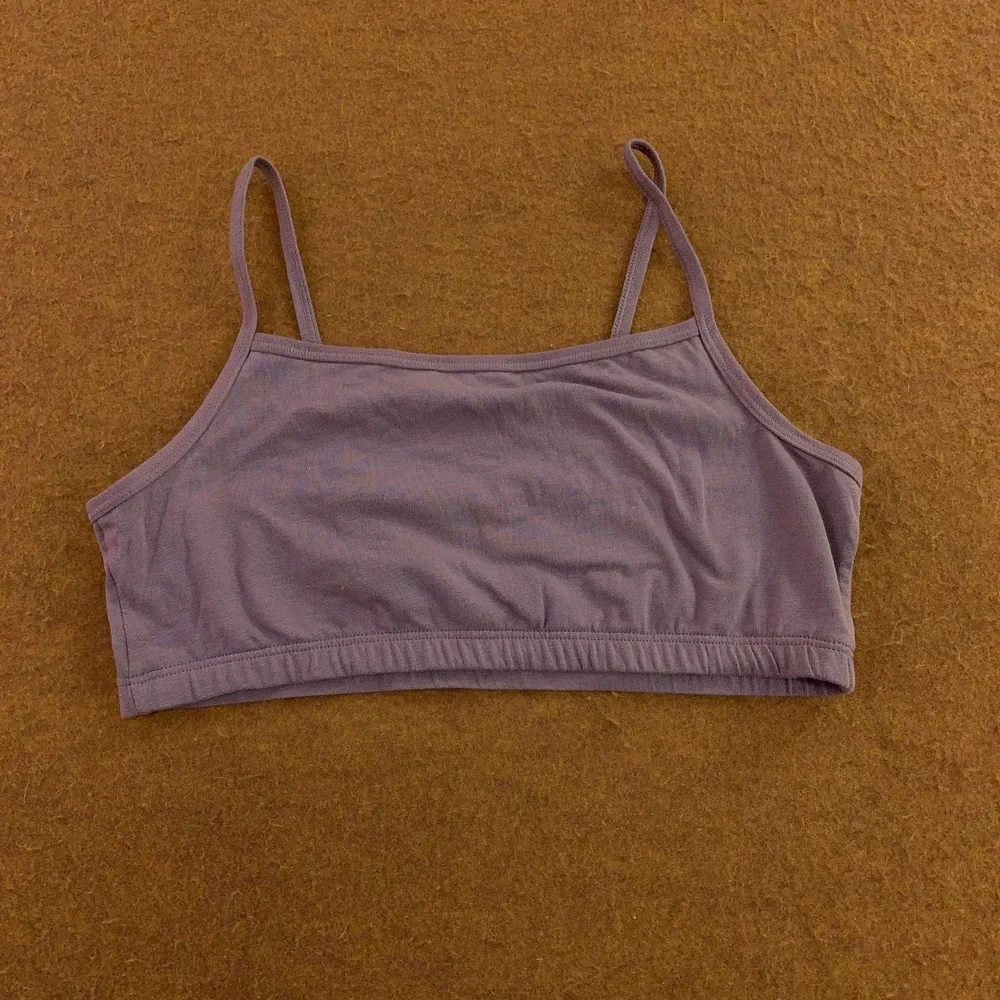 Hanes Girls XL Purple Cotton Blend Spaghetti Strap Comfort Bralette HFA001 New
